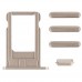 iPhone 6 4.7 - OEM New Metal Back Middle Frame Full Assembly Cover Case Replacement Parts - Gold